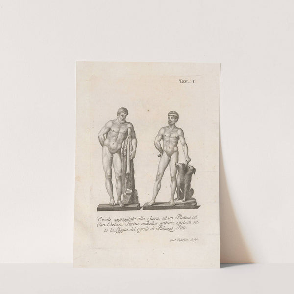 Ercole appoggiato alla clava; ed un Plutone col Can Cerbero by Gaetano Vascellini