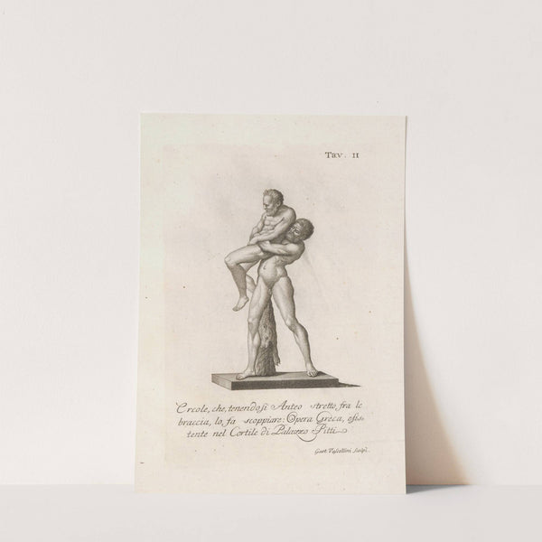 Ercole, che, tenendosi Anteo stretto fra le braccia, lo fa scoppiare by Gaetano Vascellini