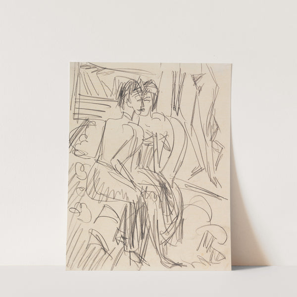 Erna und Gerda im Atelier (1912) by Ernst Ludwig Kirchner