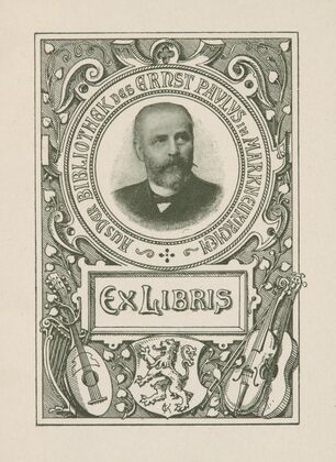 Ernst Paulus (Markneukirchen) – ekslibris (1899) — size preview