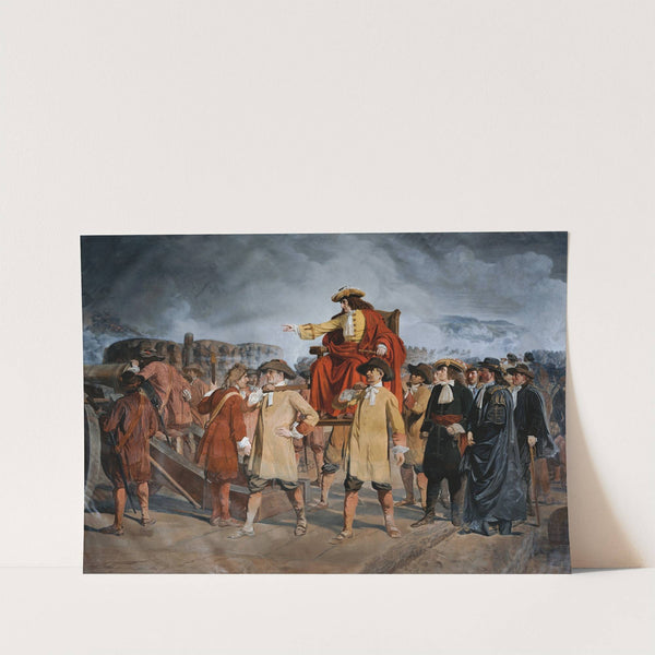Ernst Rüdiger Graf Starhemberg besichtigt die Verteidigungsarbeiten auf der Löwelbastei (1683) by Carl Wurzinger