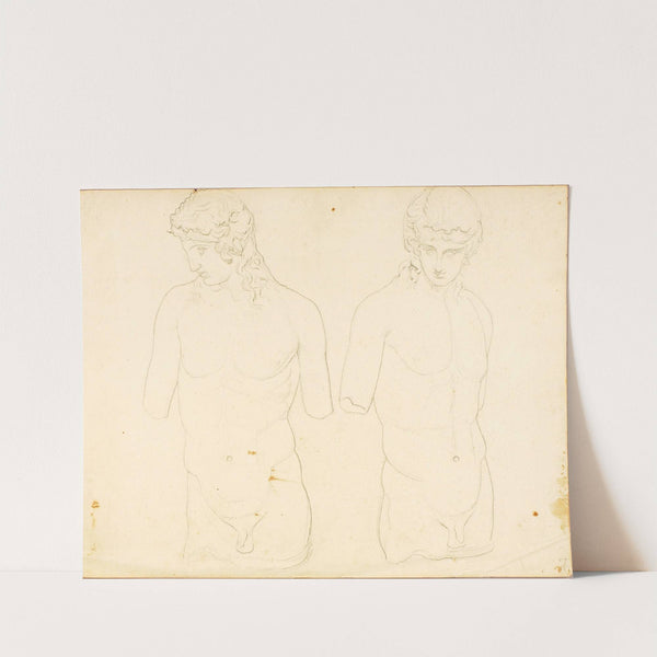 Eros (Vatican no. 250), two views (ca. 1849-1853) by William Page