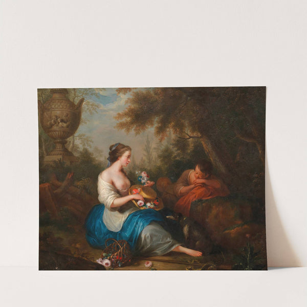 Erotische Szene im Garten (1784) by Adam Johann Braun