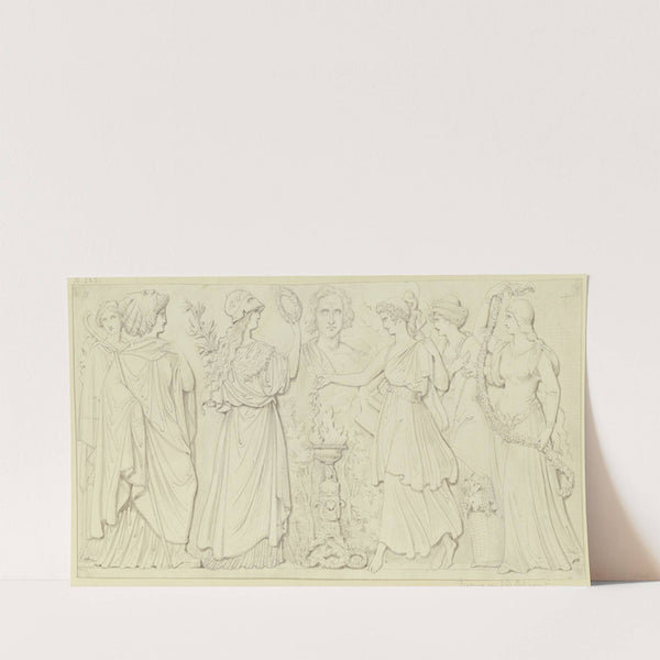 Erster Entwurf zu den vier Reliefs am Goethe-Monument by Ludwig Michael Schwanthaler