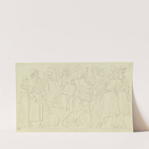 Erster Entwurf zu den vier Reliefs am Goethe-Monument by Ludwig Michael Schwanthaler