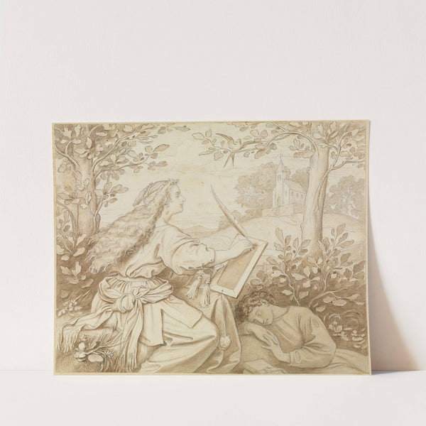 Erzengel Michaels Feder by Moritz von Schwind