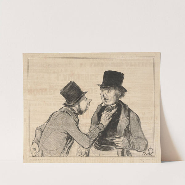 es sir, you are not from Paris, we see this and I warn you! An individual without l (1841) by Honoré Daumier