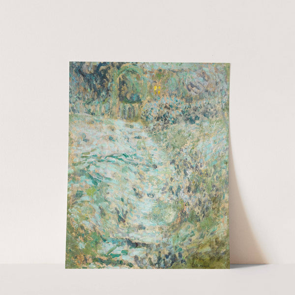 Escalier dans le jardin - sans la neige à Gerberoy by Henri Le Sidaner