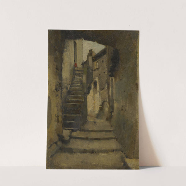 Escalier dans une ruelle à Rome by Jean-Jacques Henner