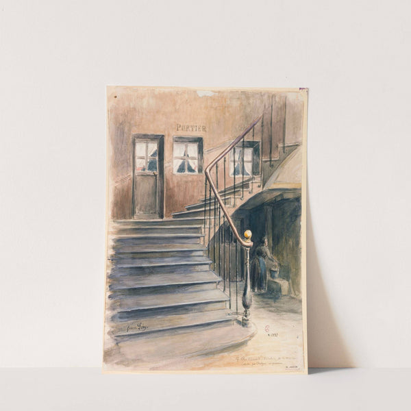 Escalier de la maison habitée par Honoré de Balzac by Frédéric Léon