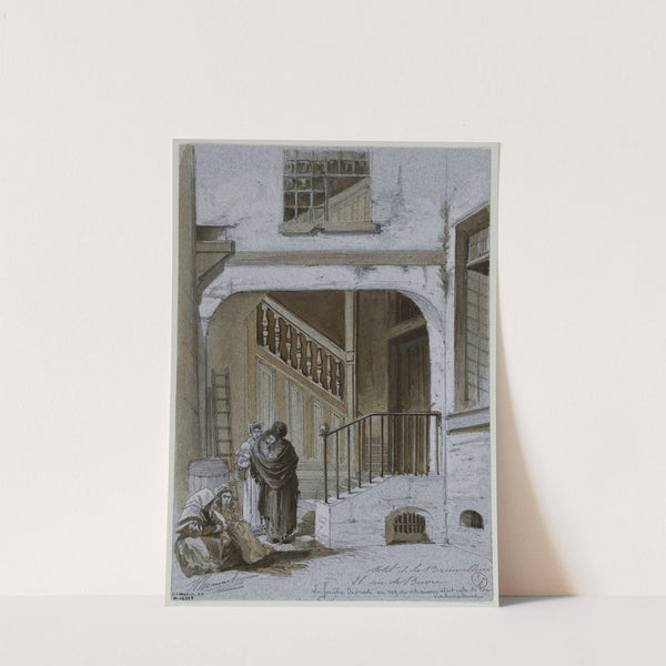 Escalier du 28 rue de Bièvre, quartier Saint-Victor, 5ème arrondissement by Jules-Adolphe Chauvet