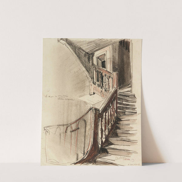 Escalier intérieur, 16 rue du Cloître Notre-Dame by Charles Jouas