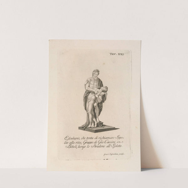 Esculapio, che tenta di richiamare Ippolito alla vita; Gruppo di Gio by Gaetano Vascellini