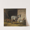 Esel und Hühner im Stall (1863) by Eugène Joseph Verboeckhoven