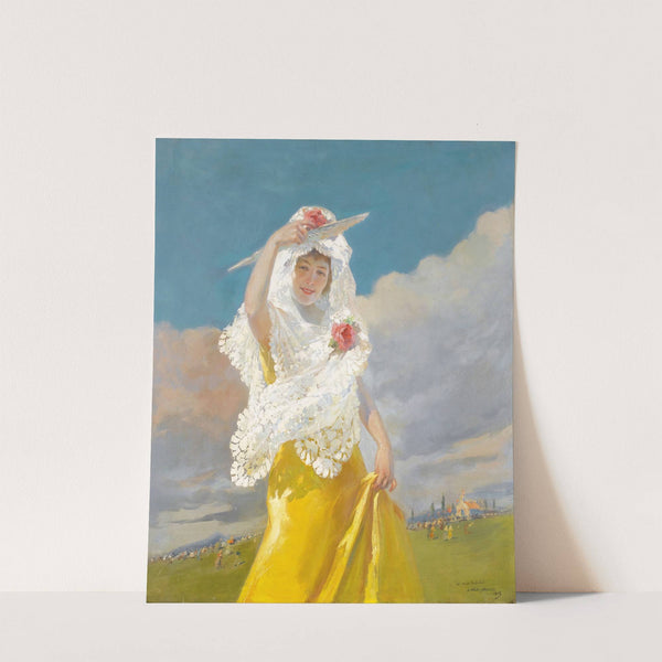Española Con Mantilla (The White Mantilla) by Julio Vila y Prades
