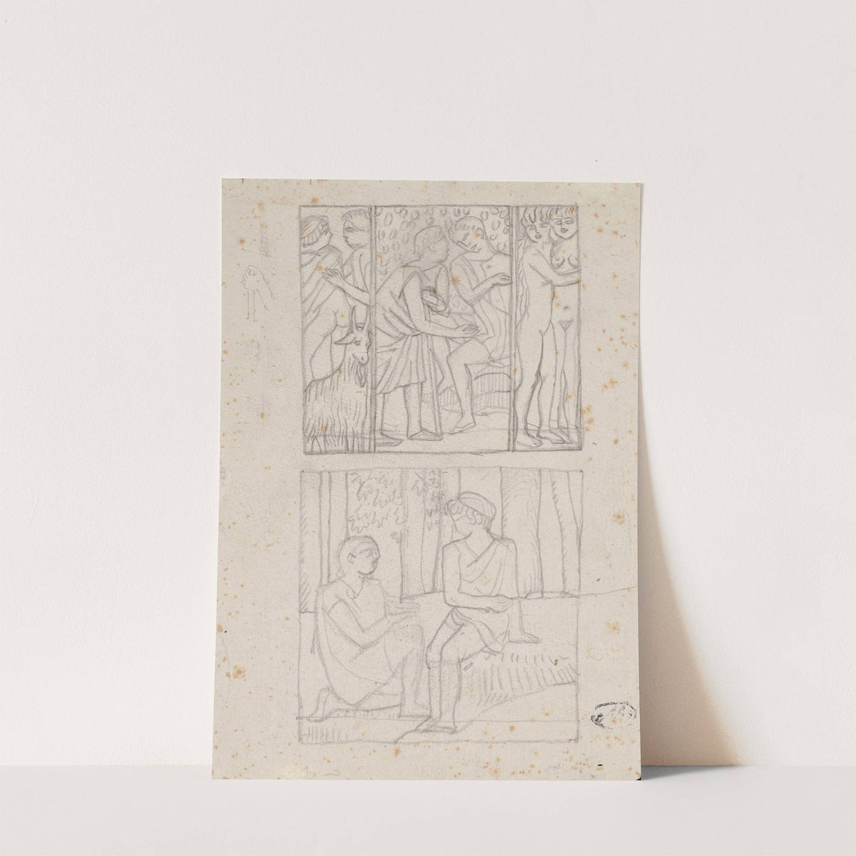 Esquisse de deux scènes pastorales issues des Bucoliques de Virgile by Aristide Maillol