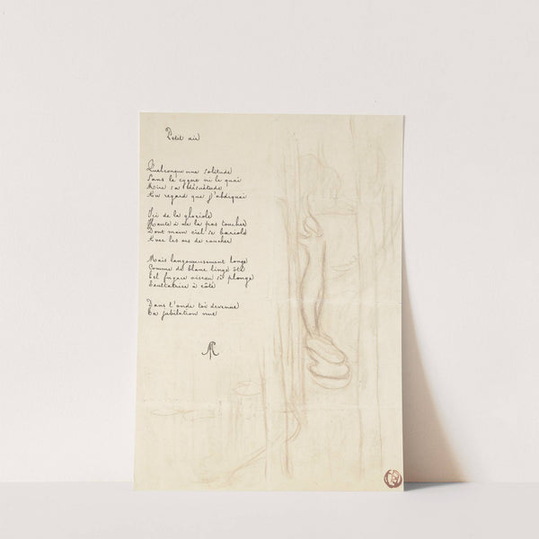 Esquisse de l’encadrement lithographié pour ‘Petit air’ de Stéphane Mallarmé (1894) by Maurice Denis