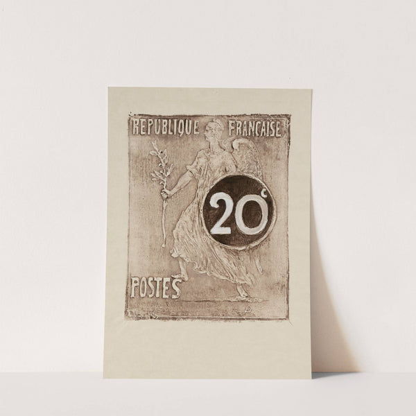 Esquisses de timbres pour un concours – 20 centimes 2 by Pierre Roche