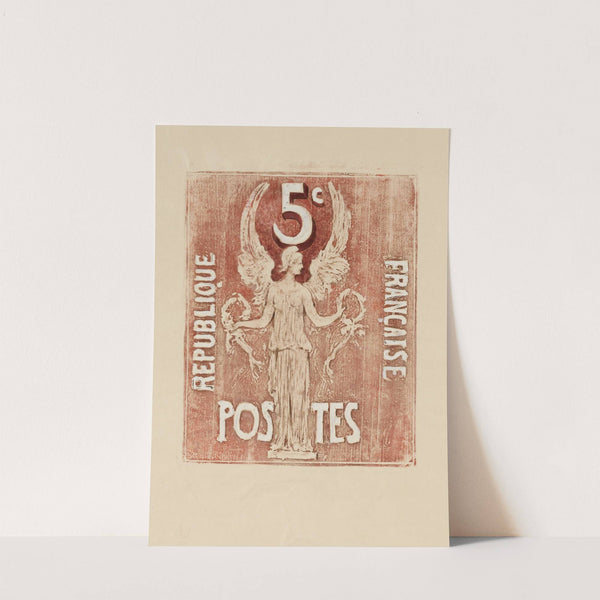 Esquisses de timbres pour un concours – 5 centimes by Pierre Roche