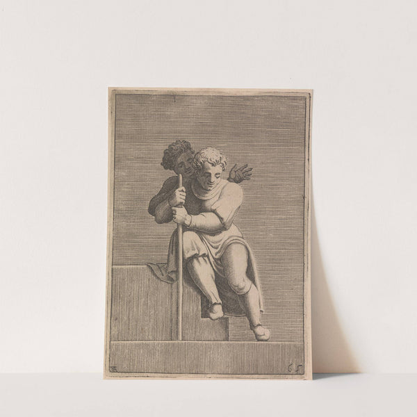 Esron and Aram, Ancestors of Christ by Adamo Scultori