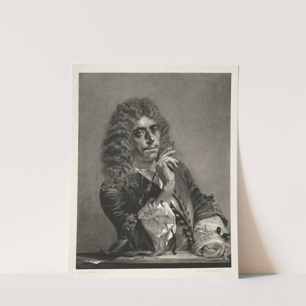Essay on Stone with Brush and Scraper; Portrait of Molière (1850) by Adolph von Menzel