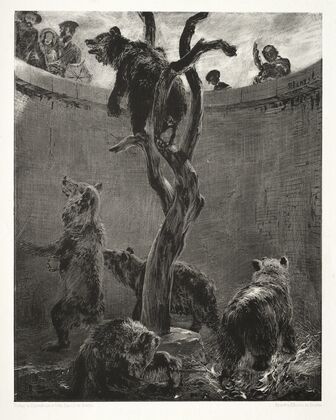 Essay on Stone with Brush and Scraper; The Bear Pit (1851)