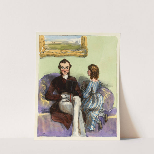 Est-ce que c’est vrai Monsieur le Marquis, que vous êtes toujours obligé de regarder en Bourgogne si la Champagne brul (1838-1840) by Paul Gavarni