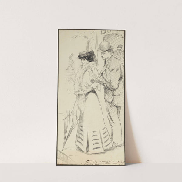 est-ce que vous attendez un omnibus Melle – non j’attends un homme chic qui me paye mon terme by Fernand Louis Gottlob