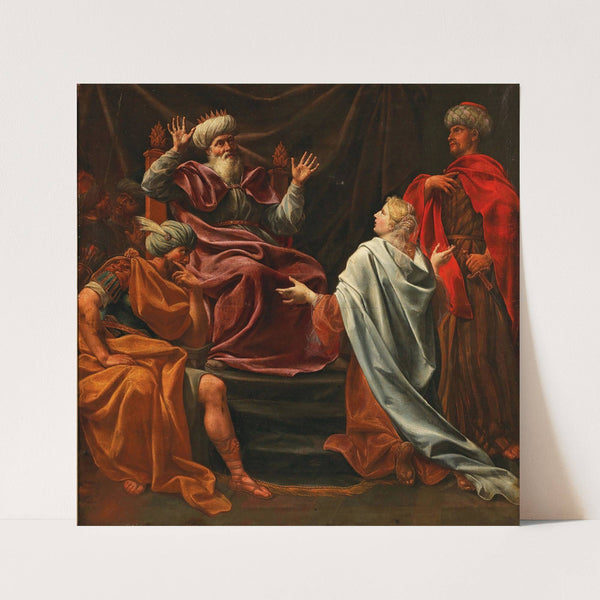 Esther before King Ahasuerus (Esther 5; 1-2, 9-18) by German School