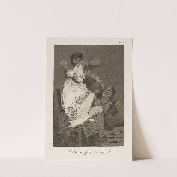 Esto si que es leer. (That certainly is being able to read.) (1796-1797) by Francisco de Goya