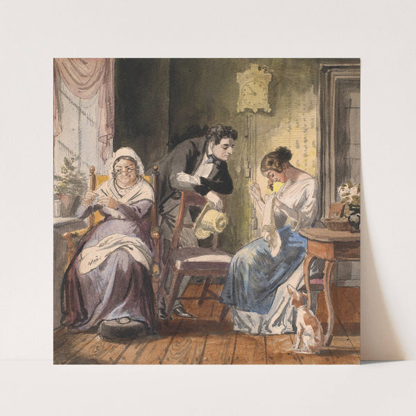 Et besøg (Et besøg fra hverdagslivet) (1850 – 1859) by Wilhelm Marstrand