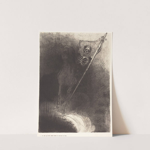 Et celui qui était monté dessus se nommait la Mort (1899) by Odilon Redon