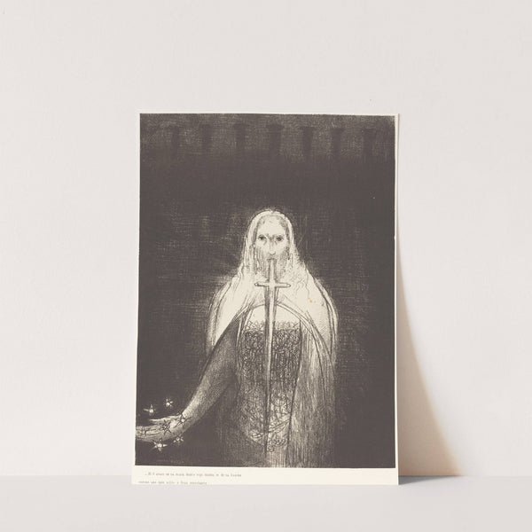 Et il avait dans sa main droit sept etoiles, et de sa bouch sortait une epee aigue a deux tranchants by Odilon Redon