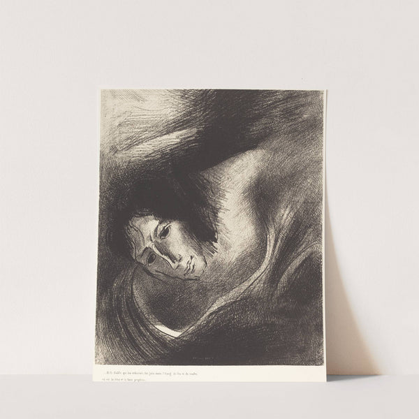 Et le diable qui les seduisait, fut jete dans l'etang de feu et de soufre, ou es la bete et le faux prophete by Odilon Redon