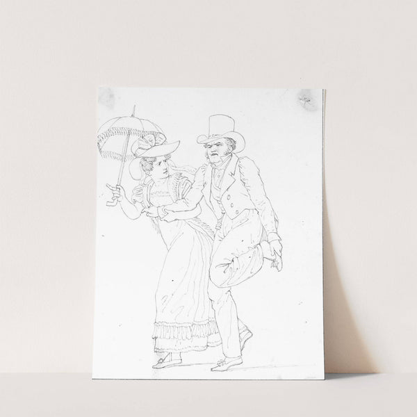 Et pyntet par på spadseretur by Christoffer Wilhelm Eckersberg