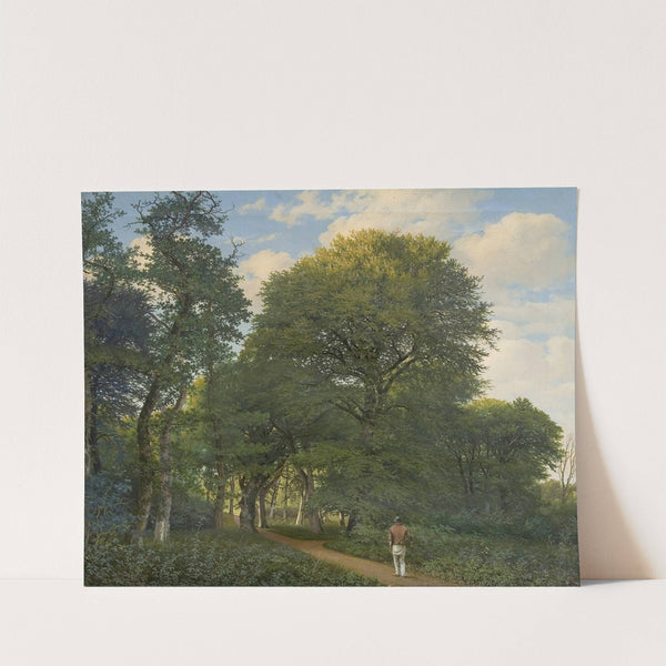 Et skovparti i Charlottenlund. Aften by Heinrich Buntzen