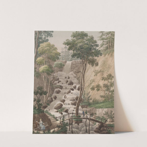 Et vandfald ved Liselund på Møn (1804 – 1805) by Søren L. Lange