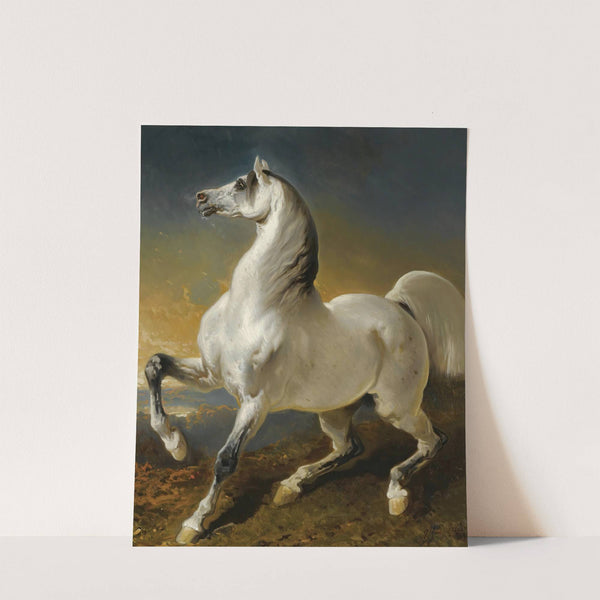 Etalon Gris Effrayé Par L’orage by Alfred De Dreux