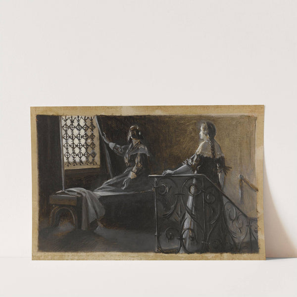 Ethel et la femme voilée by Albert Guillaume Démarest