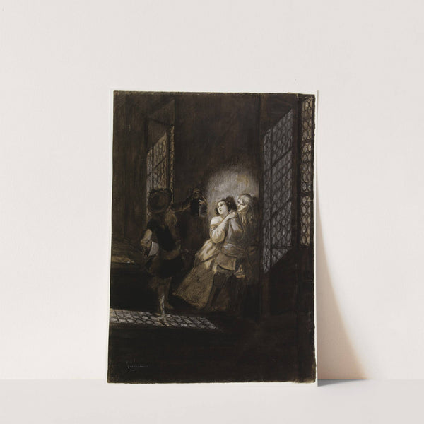 Ethel et Ordener surpris par le lieutenant d’Ahlefeld (1884) by Georges Antoine Rochegrosse