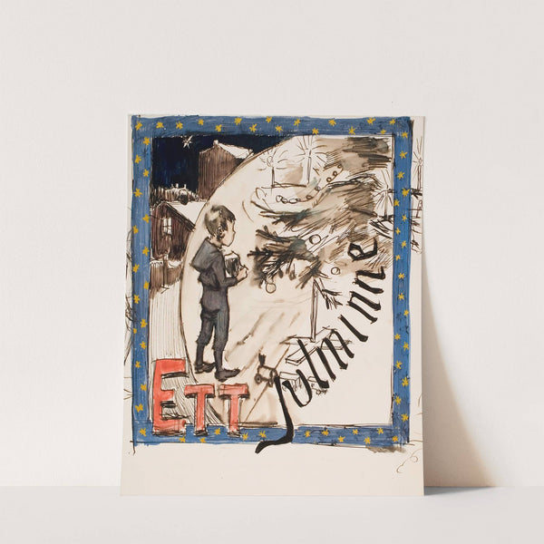 Ett Julminne, luonnos by Akseli Gallen-Kallela