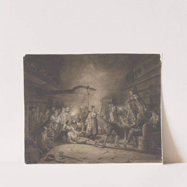 Etter tvekampen (1849) by Adolph Tidemand