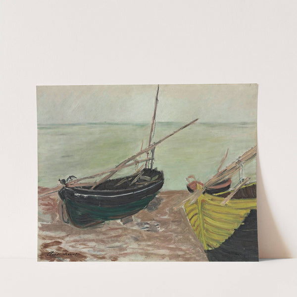 Étude de bateaux sur la plage d’Étretat (1885) by Claude Monet