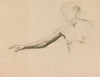 Etude de bras avec une silhouette féminine
