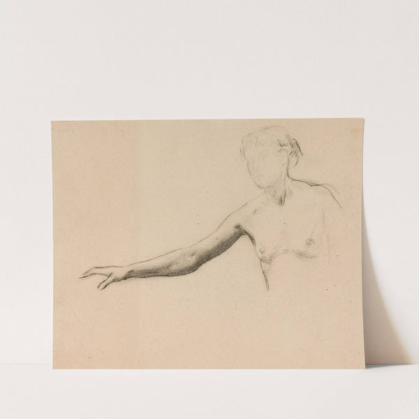 Etude de bras avec une silhouette féminine by Ary Ernest Renan