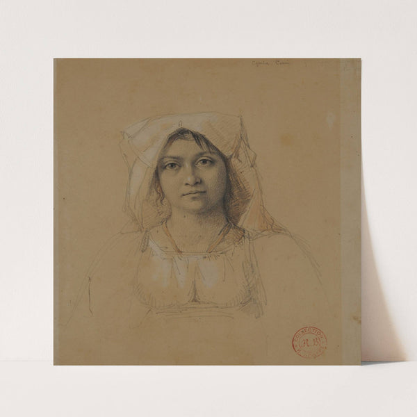 Étude de buste d’italienne by Jacques-Raymond Brascassat