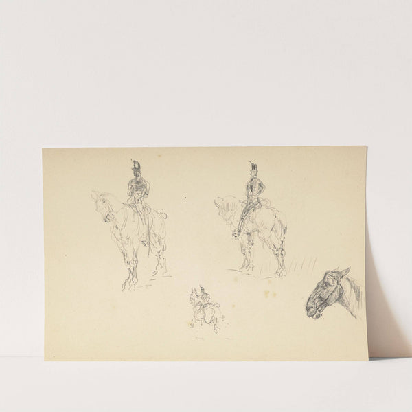 Étude de cavaliers et de chevaux by Henri de Toulouse-Lautrec