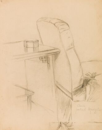 Etude de chaise et de table pour le portrait de Madame Jules-François Dietz