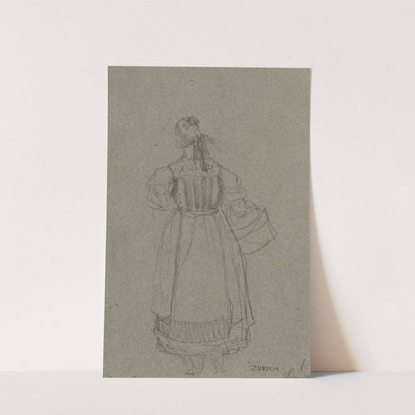 Etude de costume féminin zurichois (1833) by René Marjolin