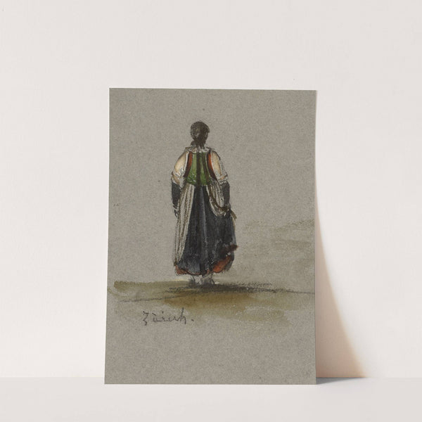 Etude de costume féminin zurichois (1833) by René Marjolin